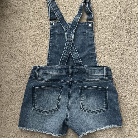 Cherokee Denim Blue Girl Short Overalls Size Large - Picture 5 of 7